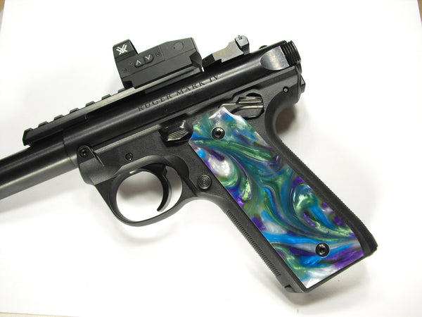 Abalone Pearl Ruger Mark IV 22/45 Grips