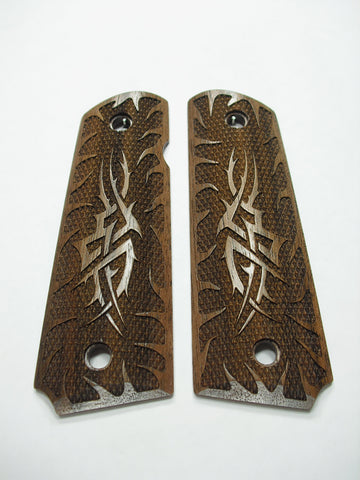 --Walnut Tribal 1911 Grips (Full Size)