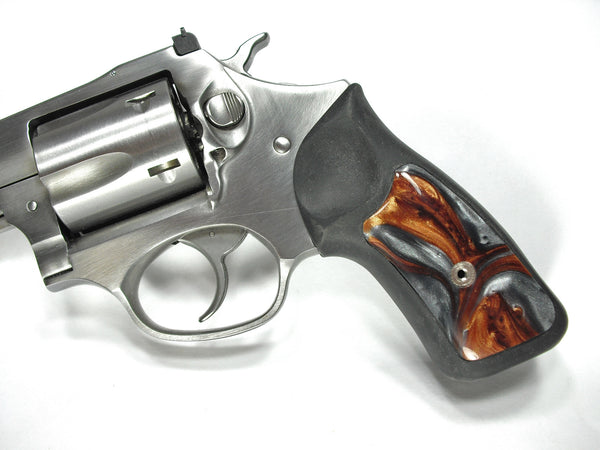 Copper & Silver Pearl Ruger Sp101 Grip Inserts