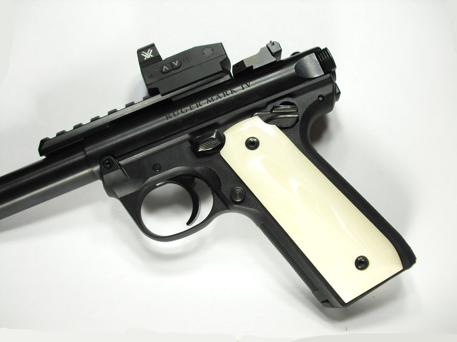 Faux Ivory Ruger Mark IV 22/45 Grips
