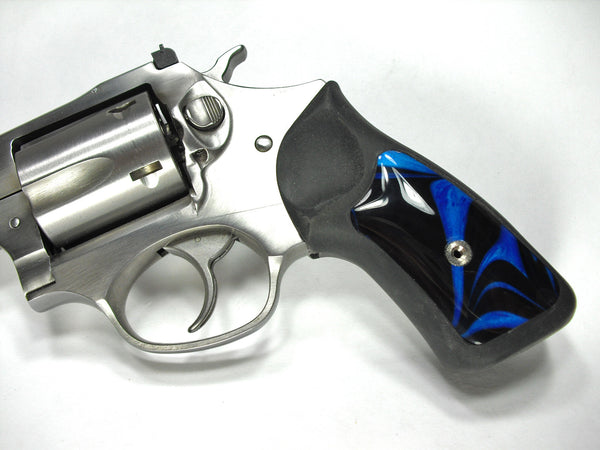 Black & Blue Pearl Ruger Sp101 Grip Inserts