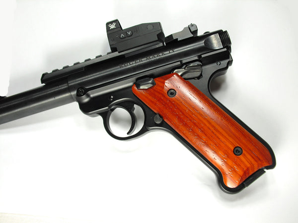 --Finished Padauk Ruger Mark IV Grips