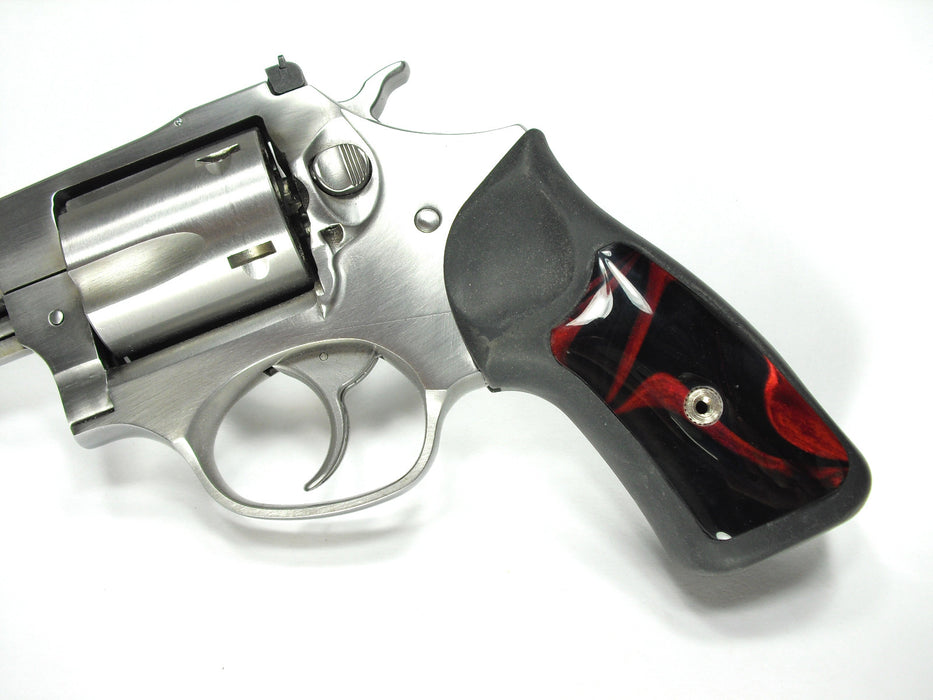 Red & Black Pearl Ruger Sp101 Grip Inserts