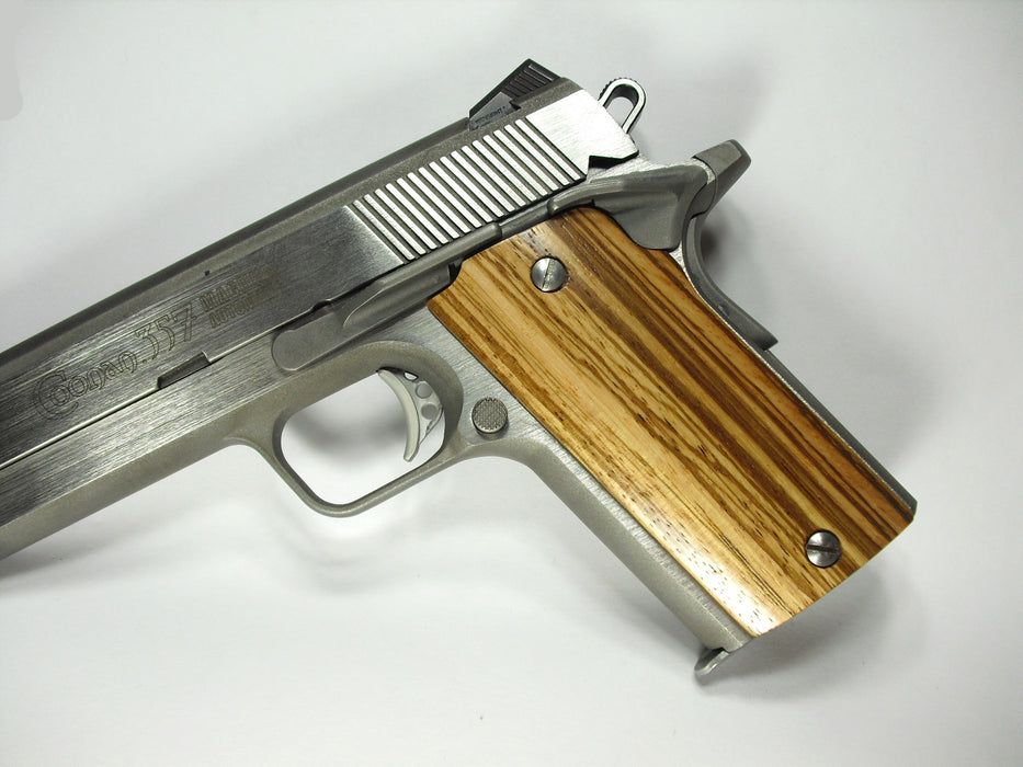 Finished Zebrawood Compact Coonan .357 Grips X