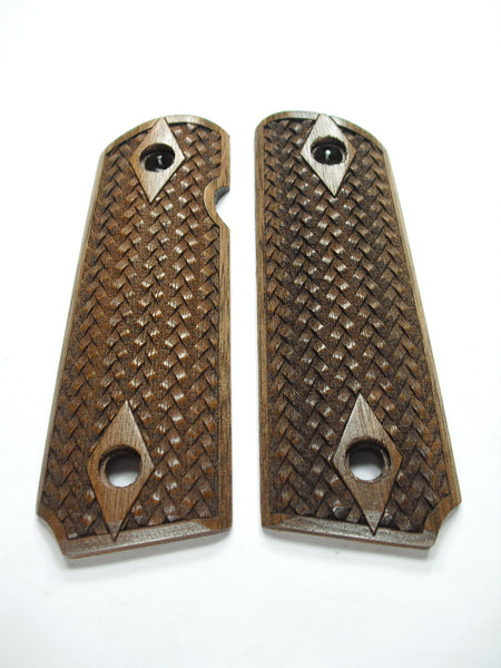 Walnut Braided Weave 1911 Grips (Compact) X