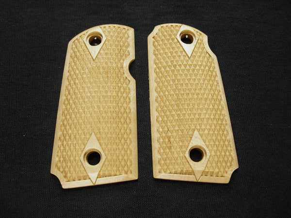 Maple Double Diamond Checkered Kimber Micro 9 Grips