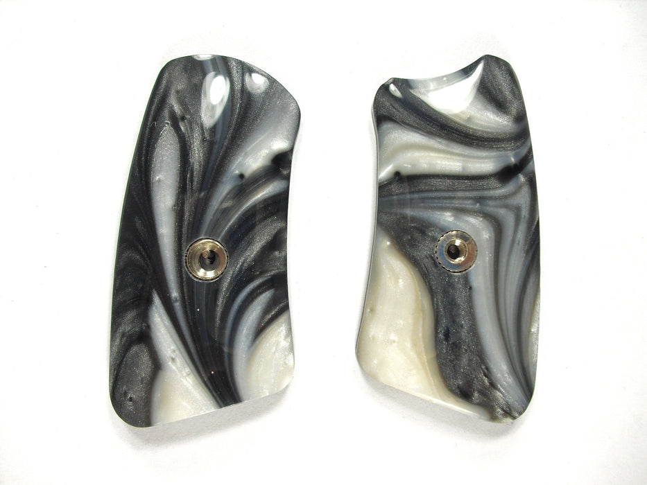 Silver & White Pearl Ruger Sp101 Grip Inserts