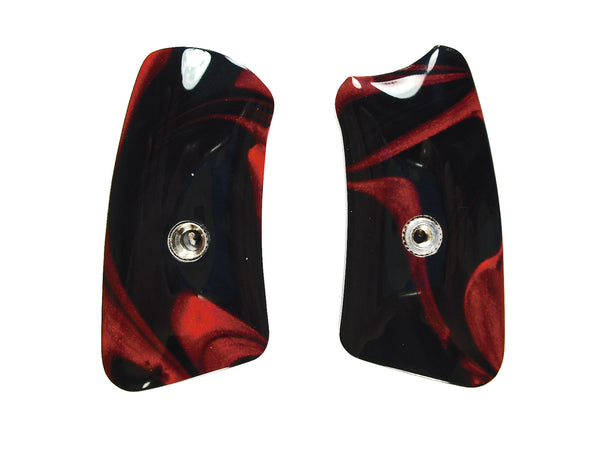 Black & Red Pearl Ruger Sp101 Grip Inserts