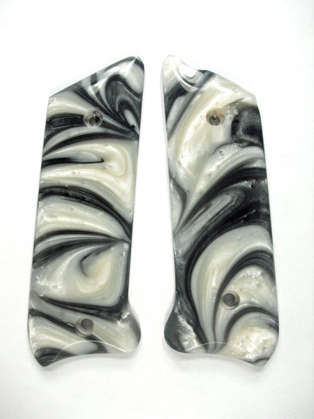Silver & White Pearl Ruger Mark II/III Grips