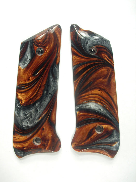 Copper & Silver Pearl Ruger Mark II/III Grips