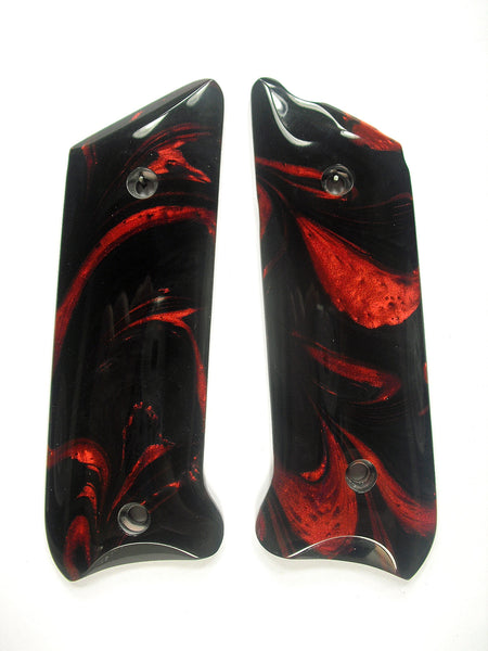 Red & Black Pearl Ruger Mark II/III Grips