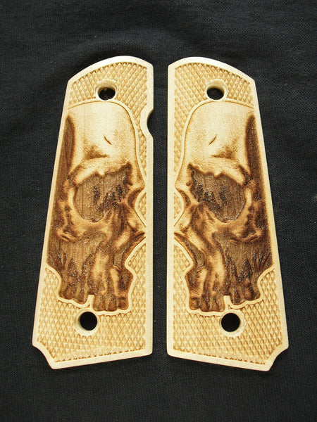 --Maple Skull 1911 Grips (Full Size)