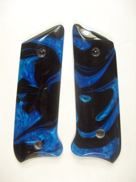 Blue & Black Pearl Ruger Mark II/III Grips