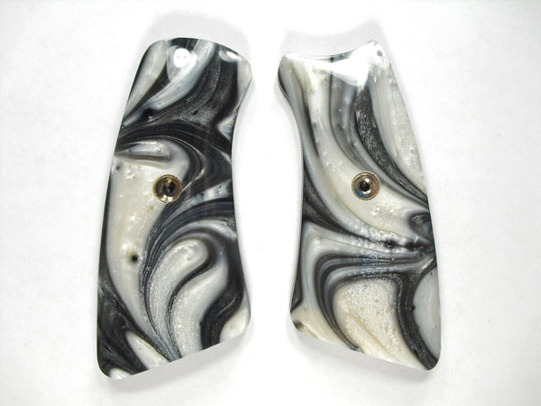 White & Silver Pearl Ruger Gp100 Grip Inserts