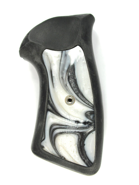 White & Silver Pearl Ruger Gp100 Grip Inserts