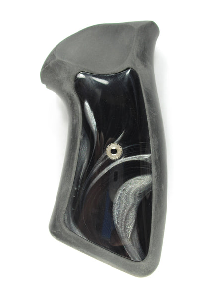 Black & Silver Pearl Ruger Gp100 Grip Inserts