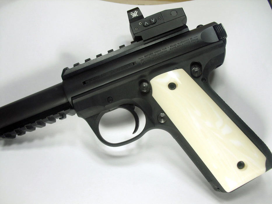 Faux Ivory Ruger Mark III 22/45 Grips
