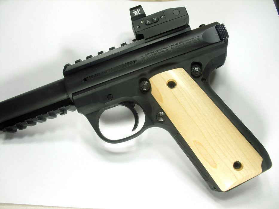 Finished Maple Ruger Mark III 22/45 Grips