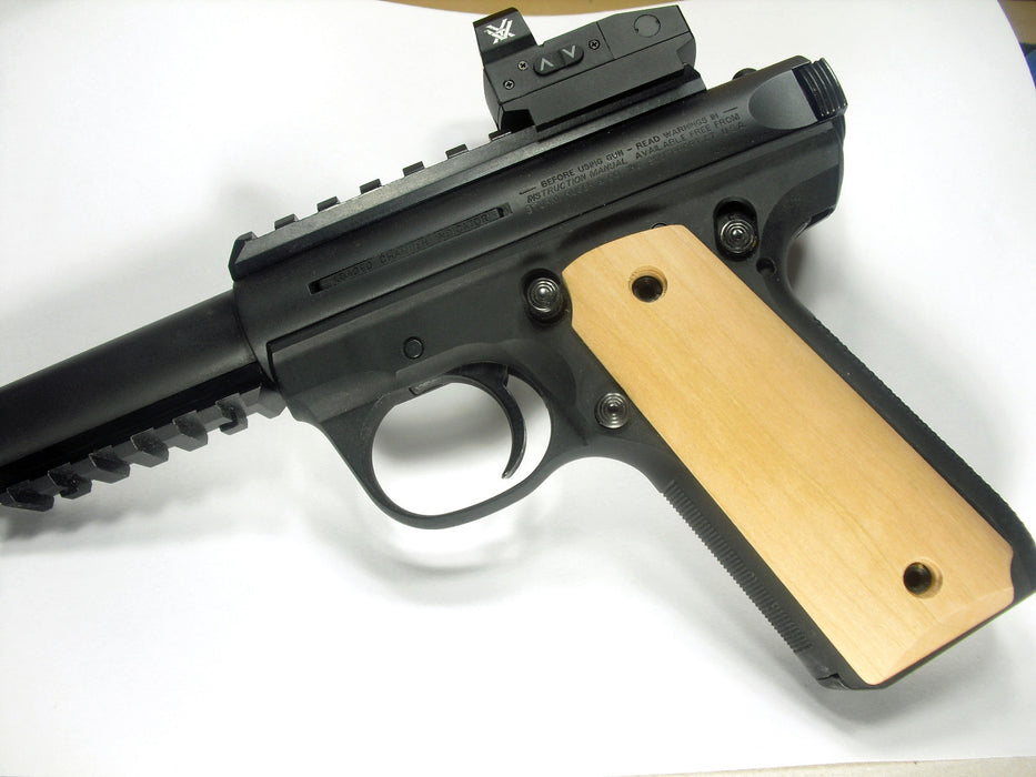 Unfinished Cherry Ruger Mark III 22/45 Grips