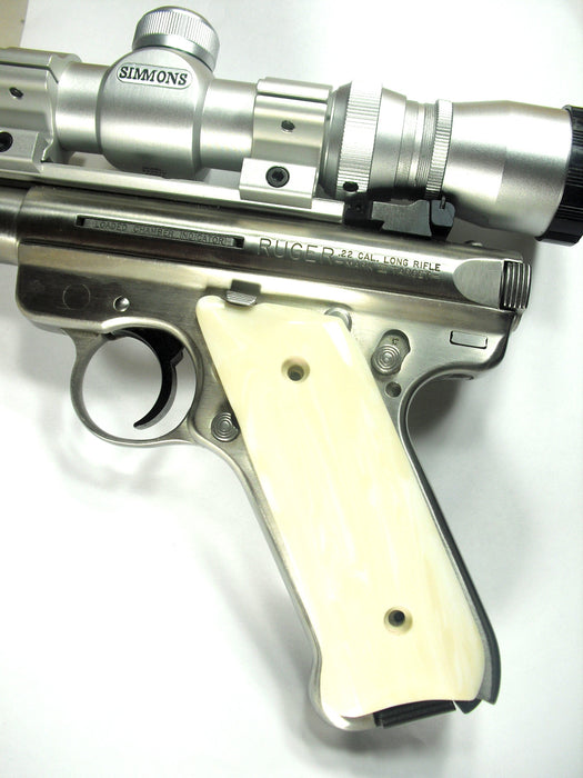 Faux Ivory Ruger Mark II/III Grips