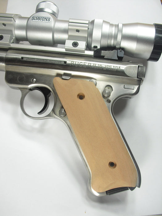 Unfinished Cherry Ruger Mark II/III Grips