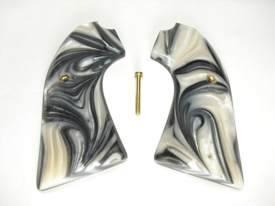 White & Silver Pearl Ruger Vaquero Bisley Grips
