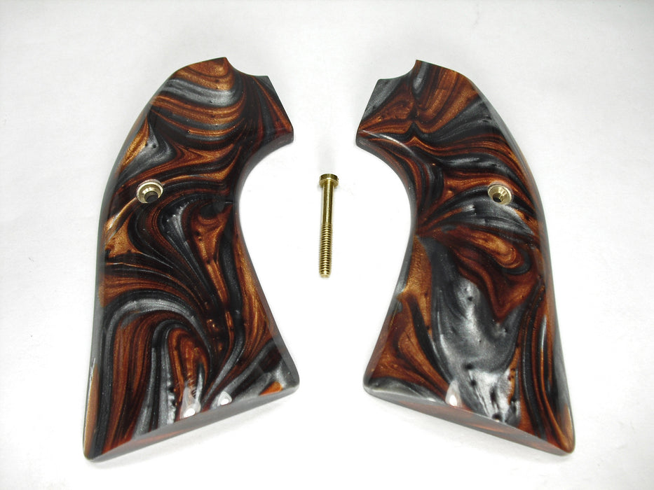 Copper & Silver Pearl Ruger Vaquero Bisley Grips
