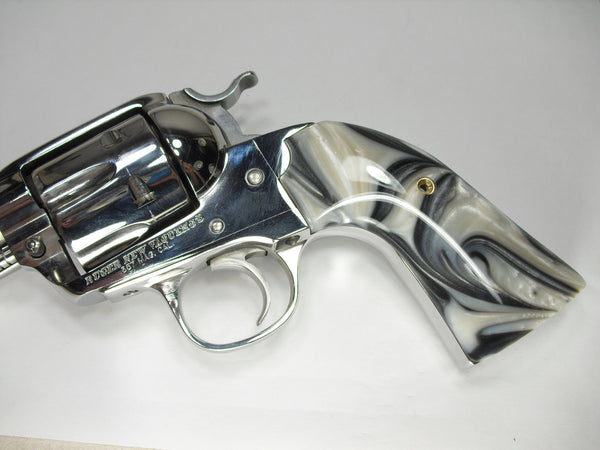 White & Silver Pearl Ruger Vaquero Bisley Grips