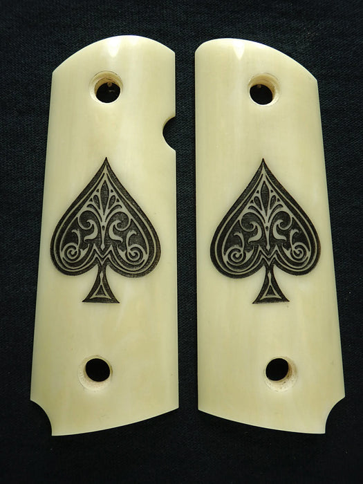 Faux Ivory Spade 1911 Grips (Compact)