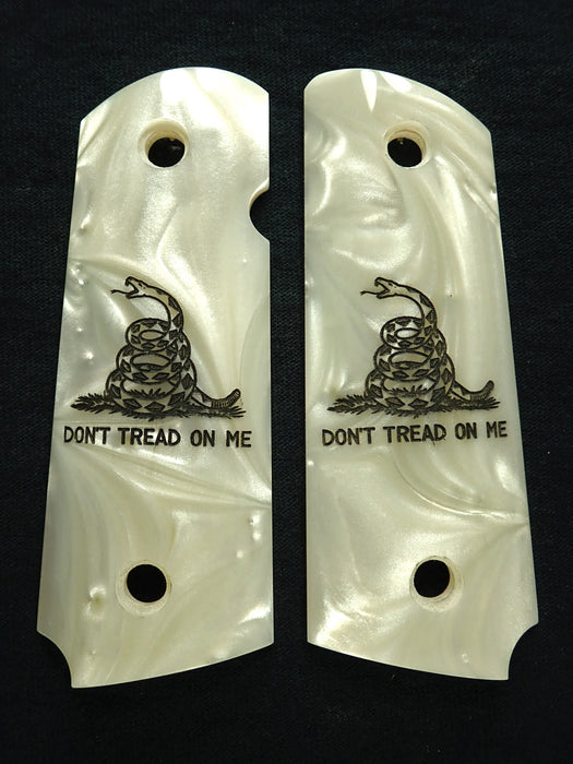 Pearl Don't Tread On Me 1911 Grips (Compact)