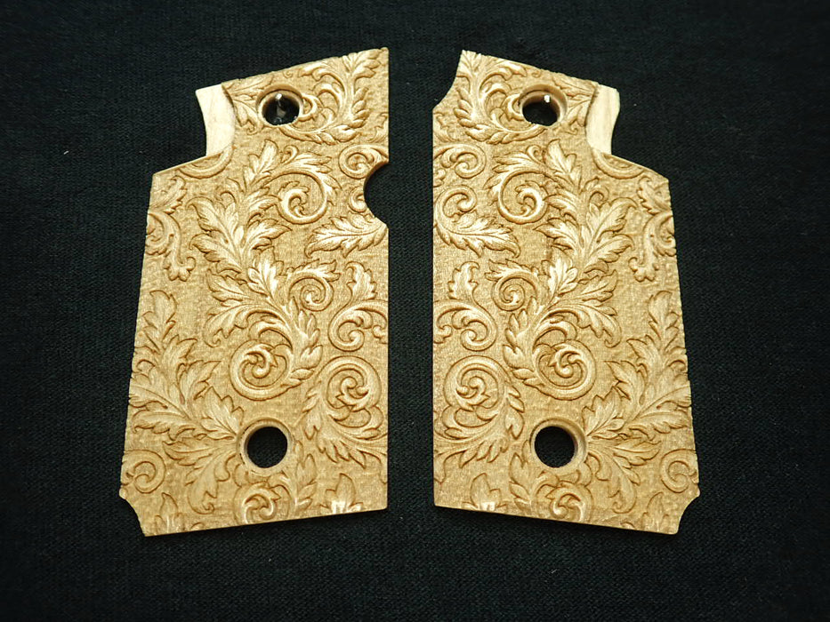 Maple Floral Scroll Springfield Armory 911 9mm Grips X