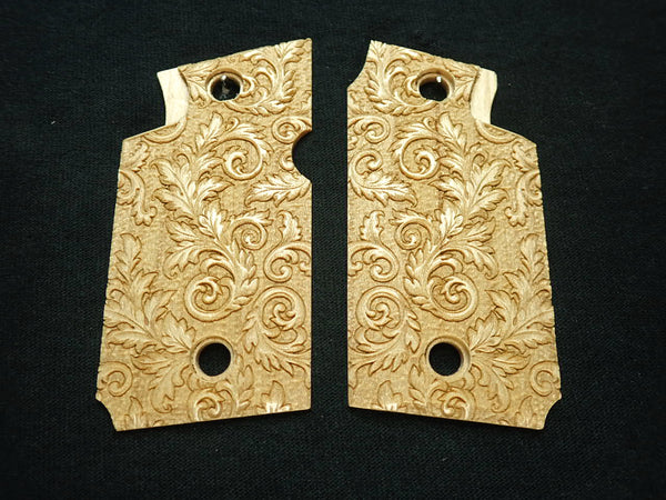 --Maple Floral Scroll Springfield Armory 911 9mm Grips