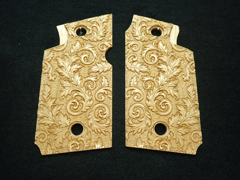 --Maple Floral Scroll Springfield Armory 911 9mm Grips