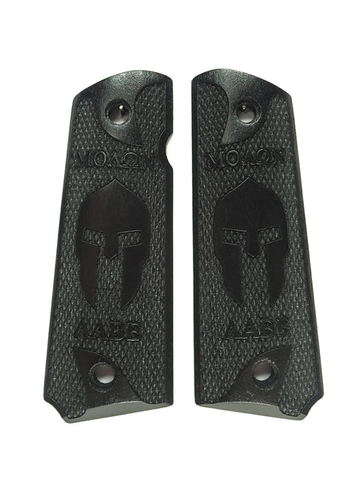 Ebony Molon Labe Spartan #1 1911 Grips (Full Size)