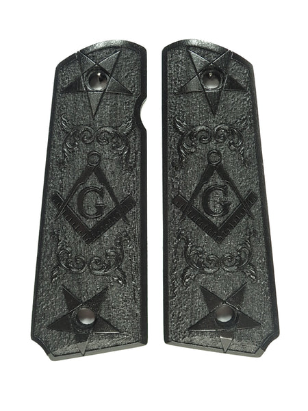 Ebony Masonic 1911 Grips (Full Size)