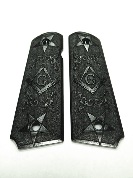 Ebony Masonic 1911 Grips (Full Size)