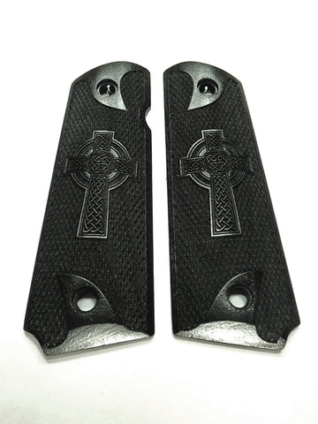 Ebony Celtic Cross #1 1911 Grips (Full Size) X