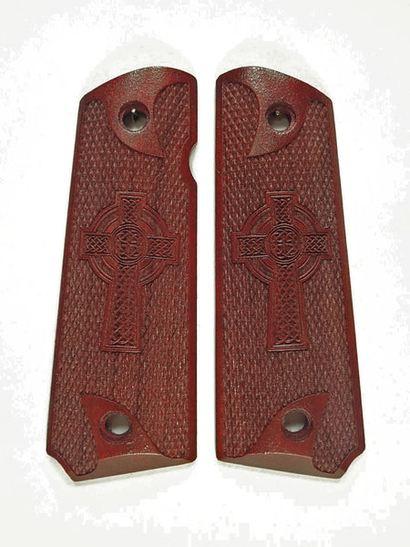 --Rosewood Celtic Cross 1911 Grips (Full Size)