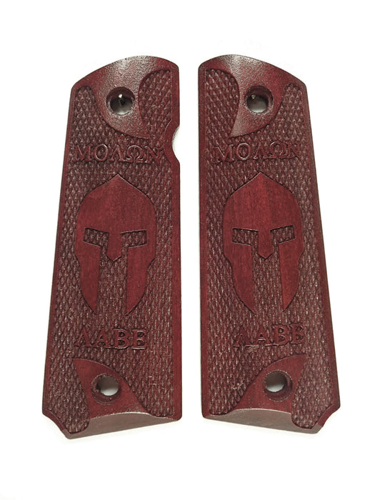 Rosewood Molon Labe Spartan #1 1911 Grips (Full Size) X