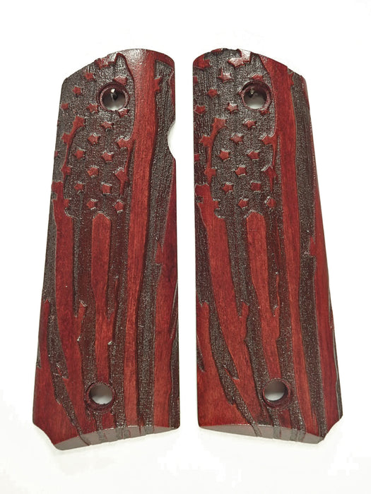 Rosewood American Flag 1911 Grips (Full Size)
