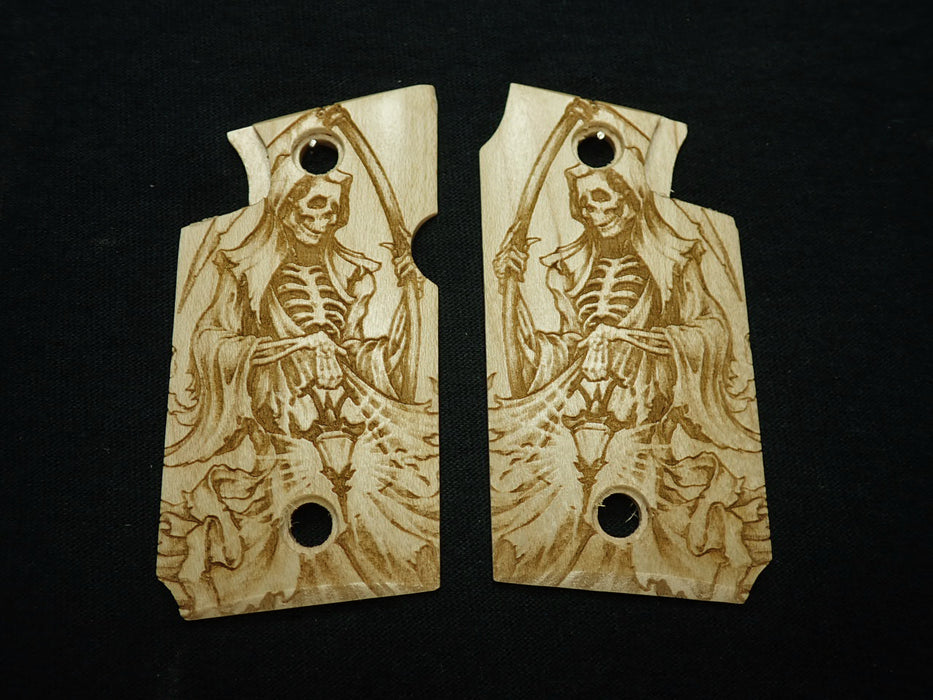 Maple Grim Reaper Springfield Armory 911 9mm Grips X