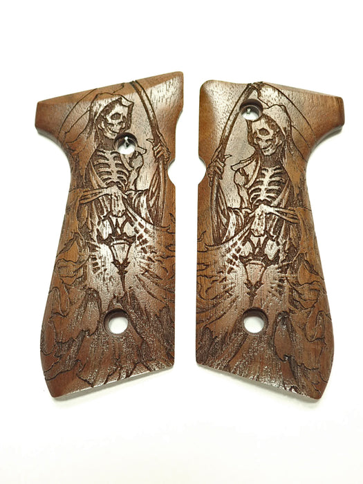 Walnut Grim Reaper Beretta 92fs Grips X