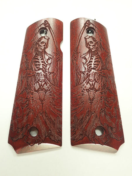 Rosewood Grim Reaper 1911 Grips (Full Size)