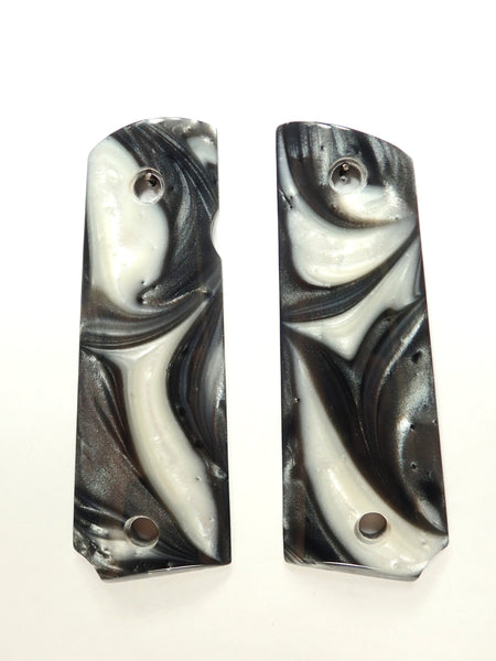 Silver & White Pearl Grips Compatible/Replacement for Browning 1911-22 1911-380 Grips