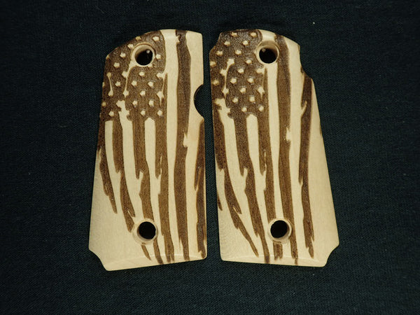 Maple American Flag Kimber Micro 9 Grips