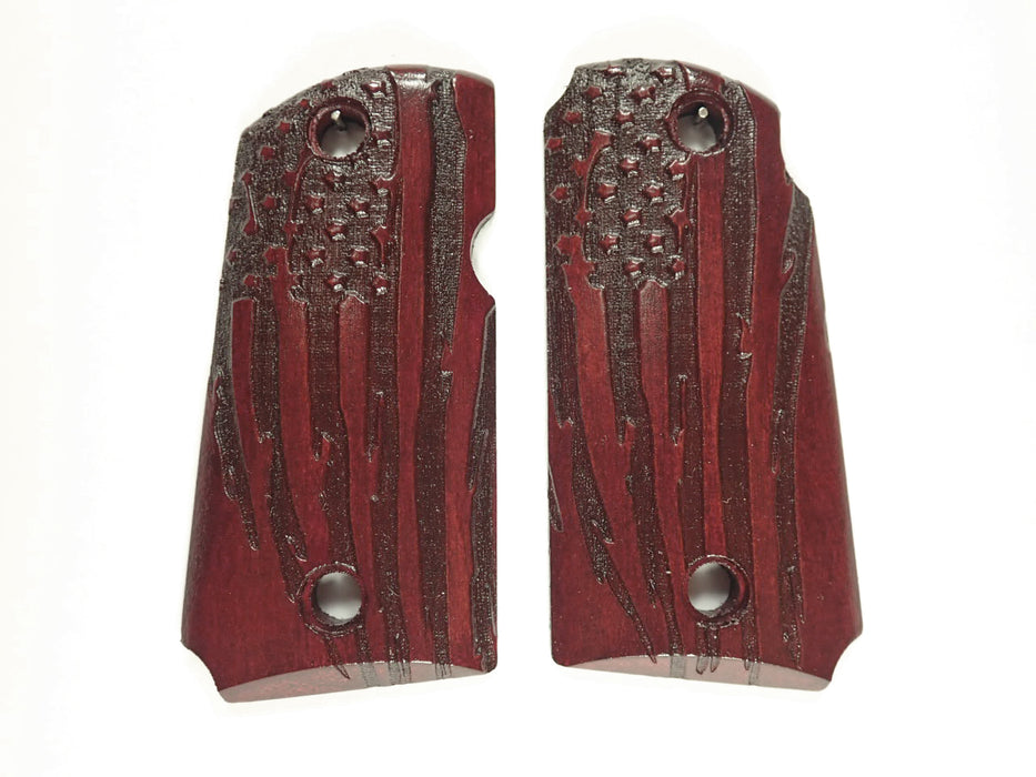 Rosewood American Flag Kimber Micro 9 Grips