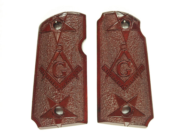 --Rosewood Masonic Kimber Micro 9 Grips