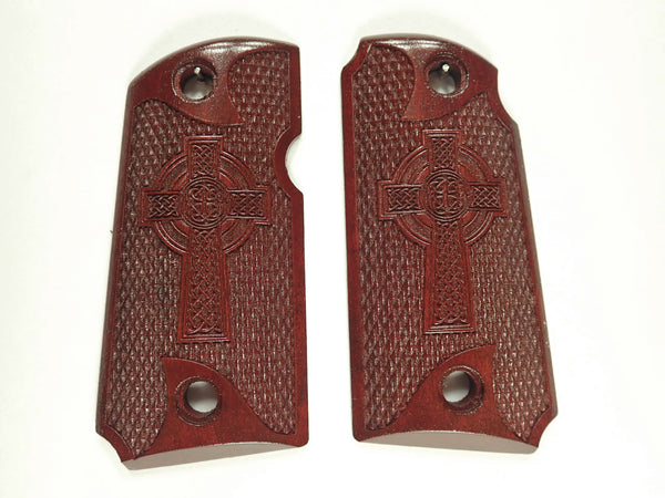 Rosewood Celtic Cross Kimber Micro 9 Grips
