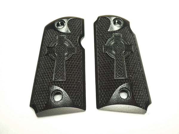 Ebony Celtic Cross Kimber Micro 9 Grips