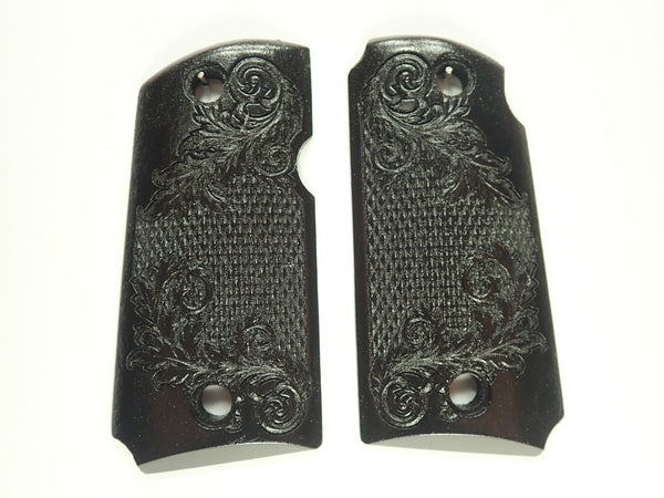 Ebony Floral Checkered Kimber Micro 9 Grips